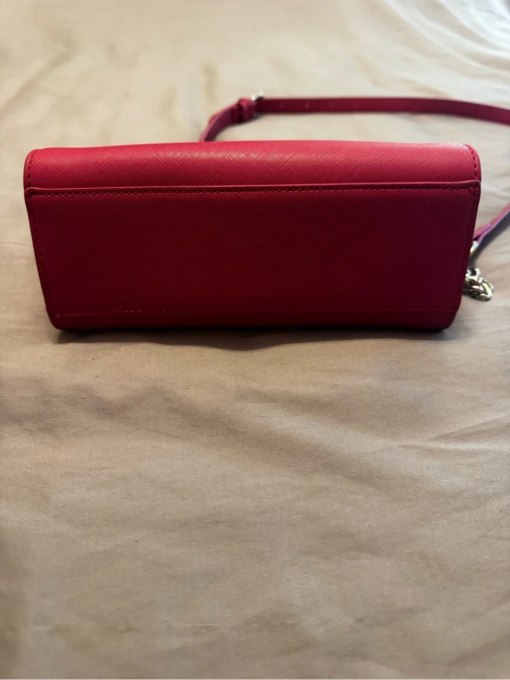 Steve Madden Hot Pink Chain-Trim Crossbody Bag